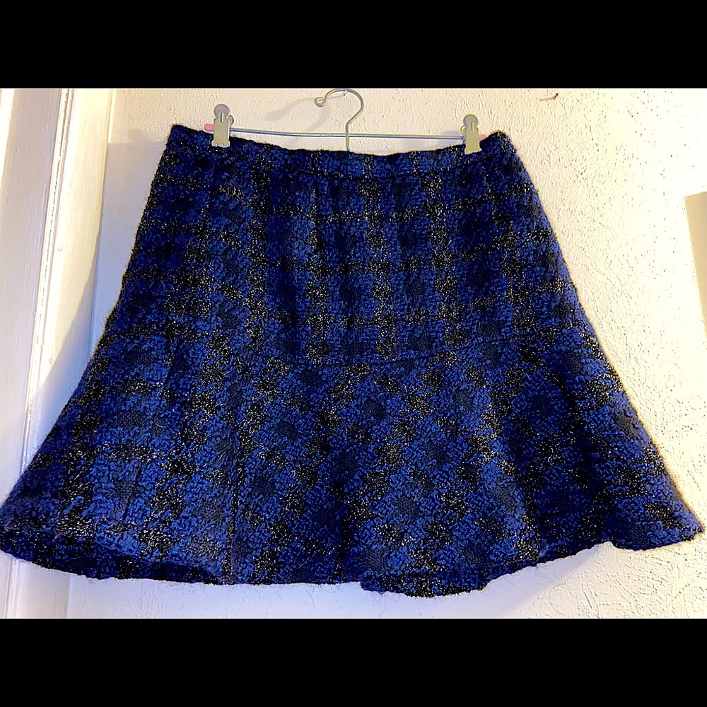 Kenneth Cole Blue Plaid Skirt
